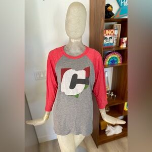 Dave Chappelle Logo in Ohio State Baseball Tee. Size Large